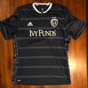 Adidas Authentic Navy Sporting Kansas City Jersey